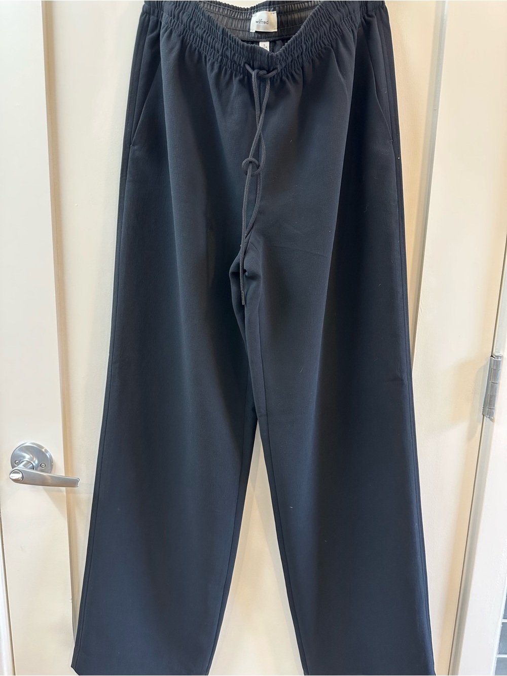 Wilfred Black Wide-Leg Drawstring Sweatpants